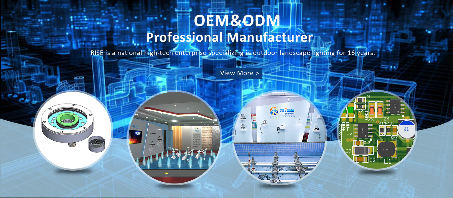 252W Underwater Spot RGBW-DMX/RDM; 144W Ring fountain light RGBW-DMX/RDM